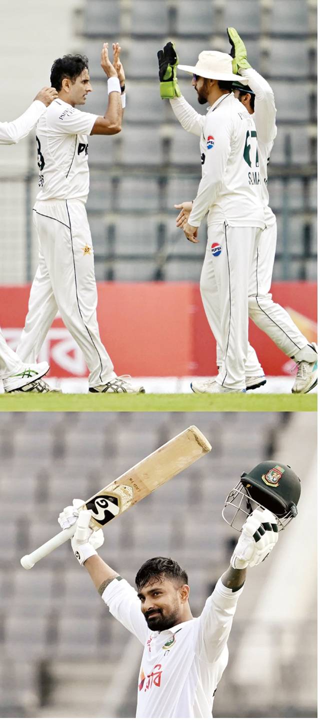 Litton Das’ heroics rescue Bangladesh as Pakistan openers hold firm in Sylhet Test