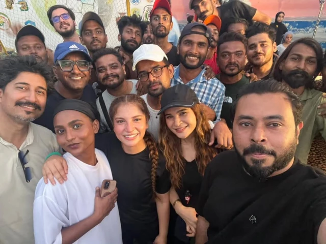 Ayesha Omar, Dananeer Mobeen wrap up shooting Lyari football film