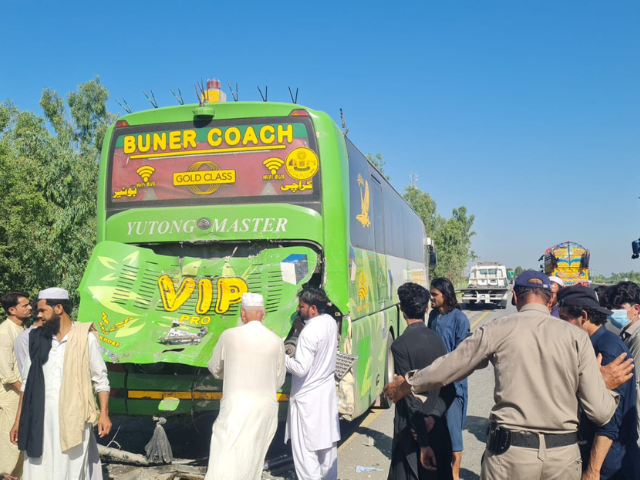 17 killed, six injured after van crashes into parked bus on Swat Expressway